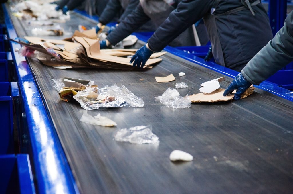 An Assembly Line At A Denver Recycling Plant